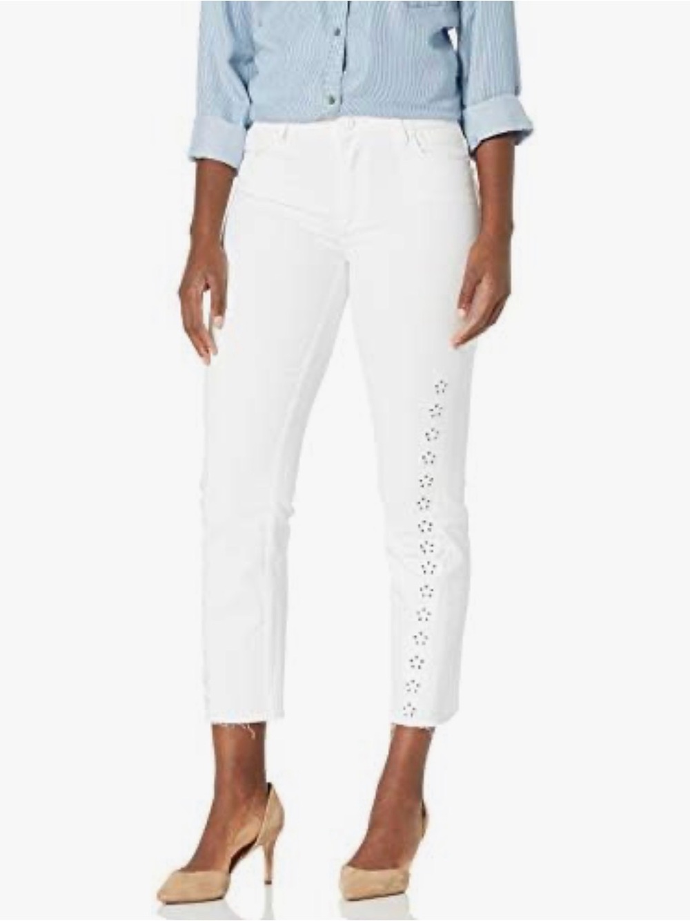 NWOT- PAIGE Women's Cindy Laser Daisy, White, size 23